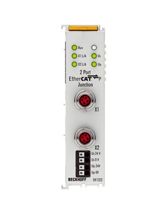 EK1322 Beckhoff | 2-port EtherCAT P junction with feed-in